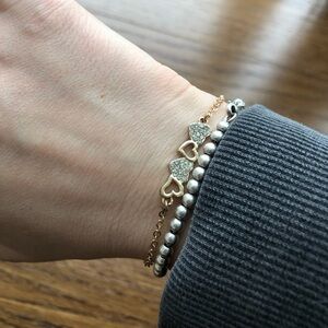 Dainty heart bracelet